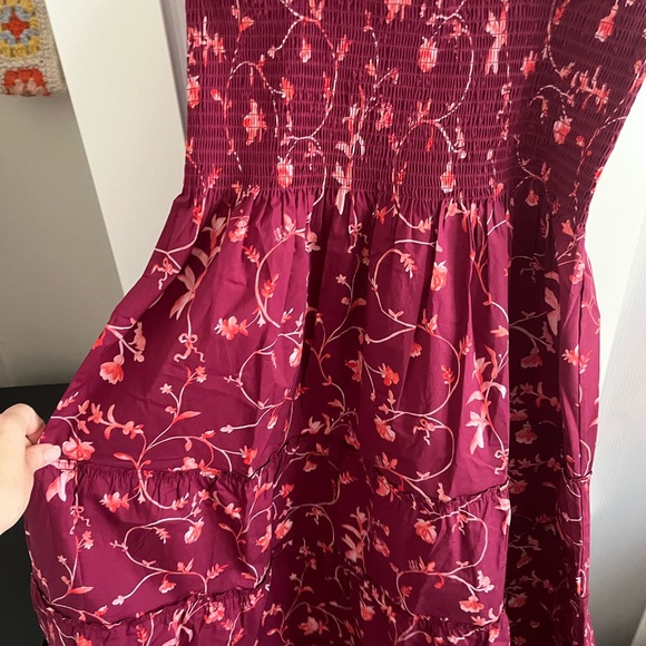 NWT Hill House the Nap Dress Burgundy Botanical - Picture 2 of 6